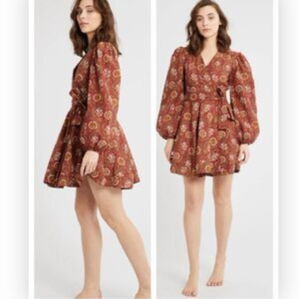 Mille Nan wrap dress in the Cinnabar floral print (D6)